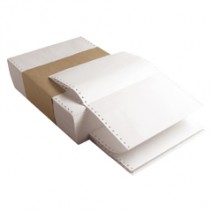 Papel Fanfold 25 x12 Liso con desborde