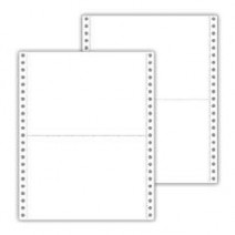 Papel Fanfold 25x12 Liso con desborde corte 6"