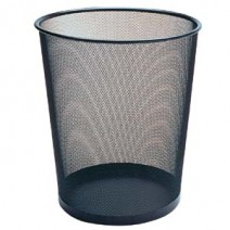Papelera Metal Calado Negro redonda mediana