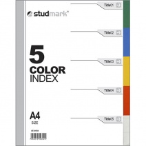 Separador De Plstico A4 5 divisiones STUDMARK