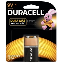 Batera Duracell 9V. Alcalina