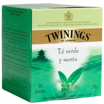 T Twinings T Verde y Menta Caja 20u.