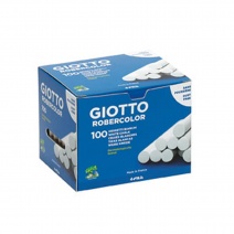 Tiza blanca s/polvo Giotto - Caja 100unid