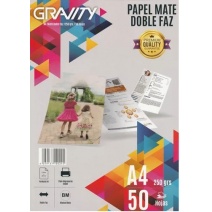 Papel Autoadhesivo Gravity A4 50hjs. 250grs. Mate Doble Faz