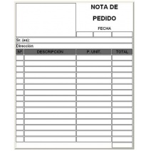 Formulario Nota de Pedido