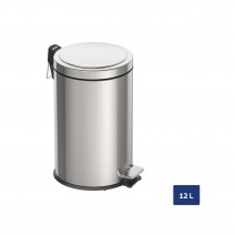 Papelera Acero Inox. Con Pedal 12 lt