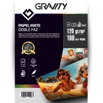 Papel Fotografico Gravity Mate A4 Doble Faz 120grs - 100hjs