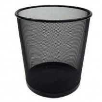 Papelera de metal calado mediana negra Studmark