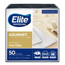 Servilleta Elite gourmet negra 40x40 12x50u